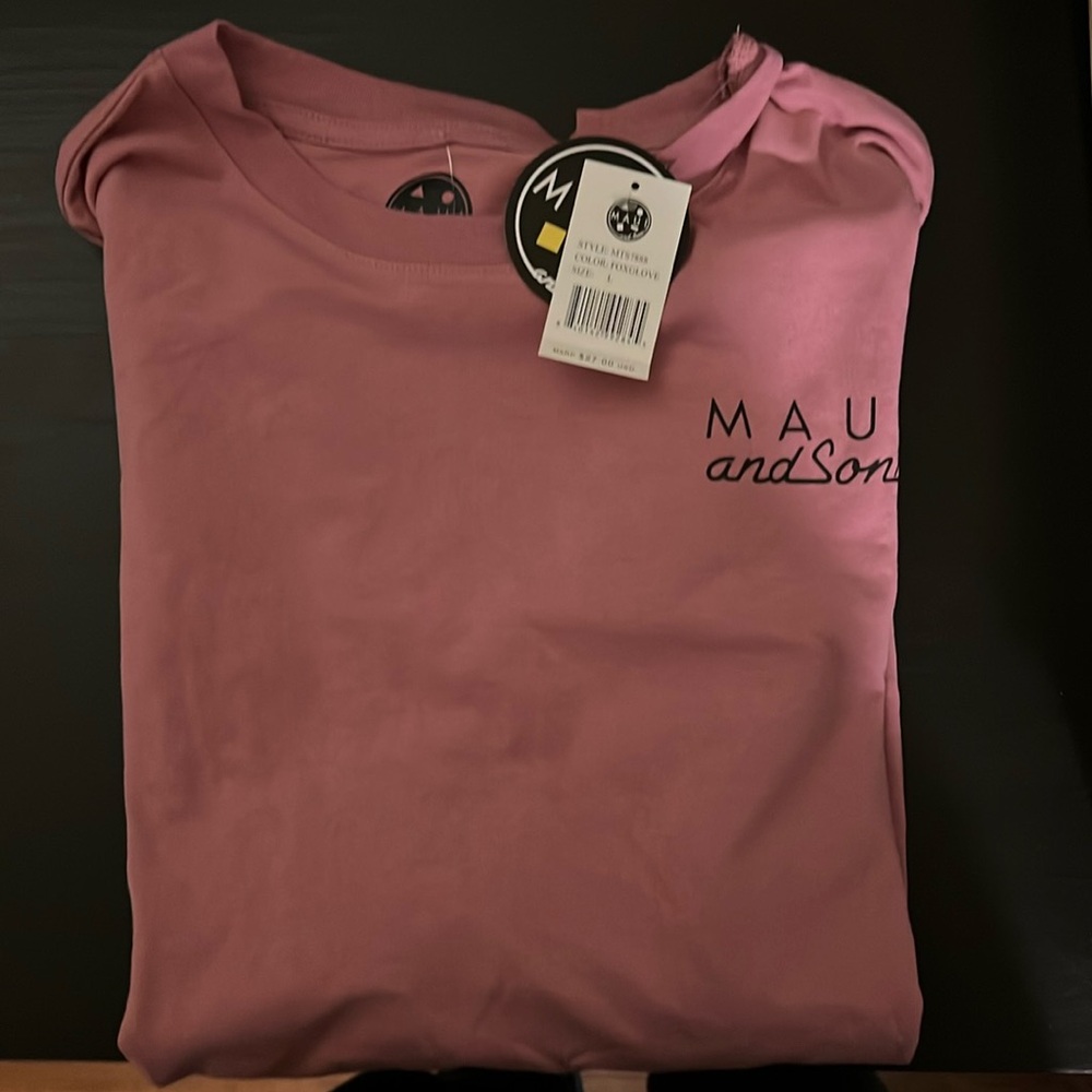 Maui and Sons Tee Coral Pink Large